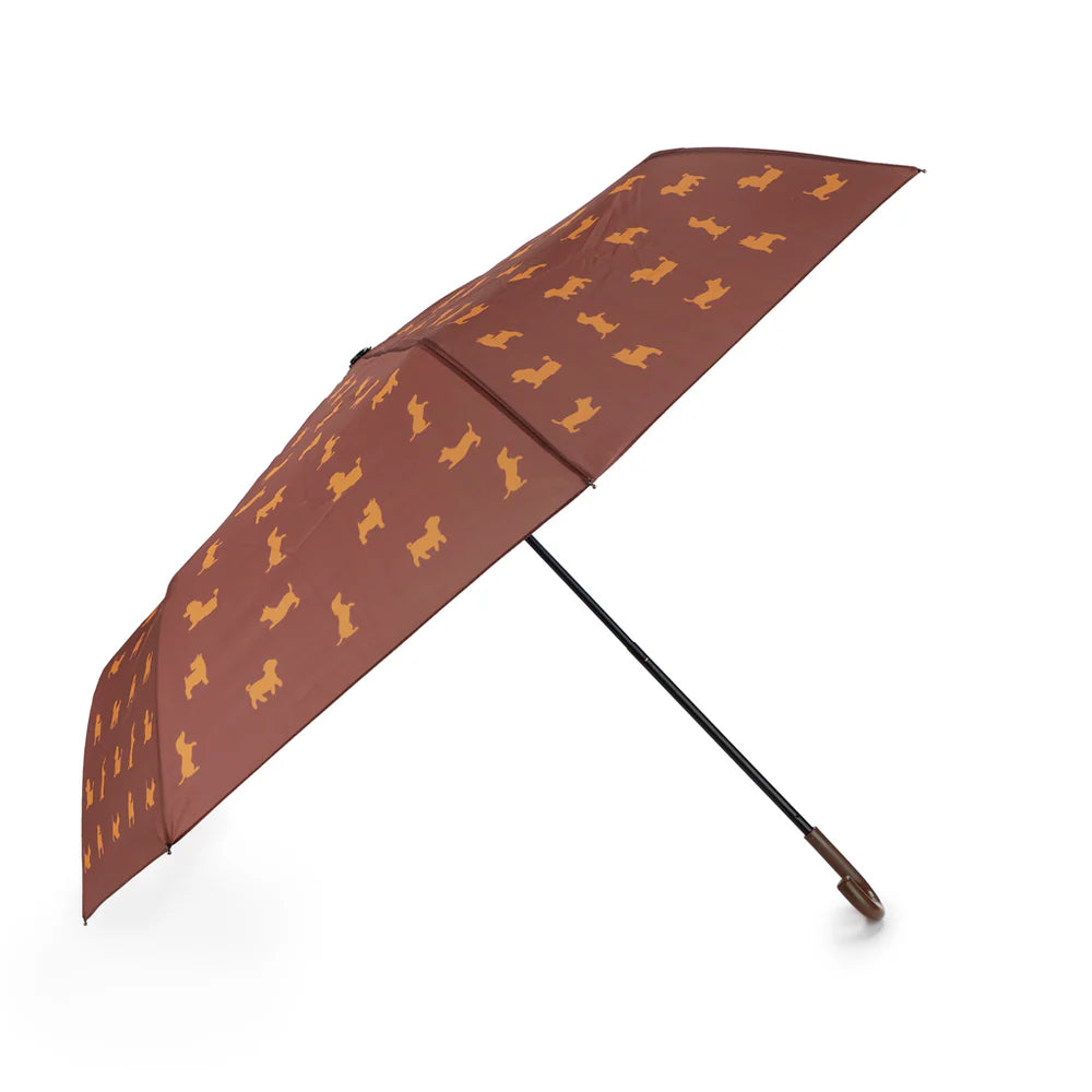 ombrello pieghevole CANE MARRONE