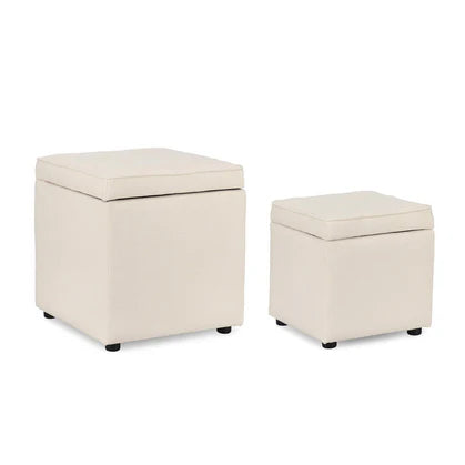pouf contenitore DERRIK panna