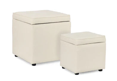 pouf contenitore DERRIK panna