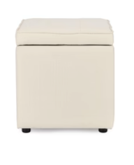 pouf contenitore DERRIK panna