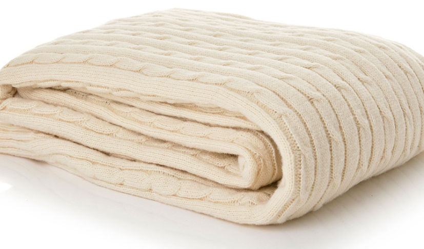 plaid TRICOT panna