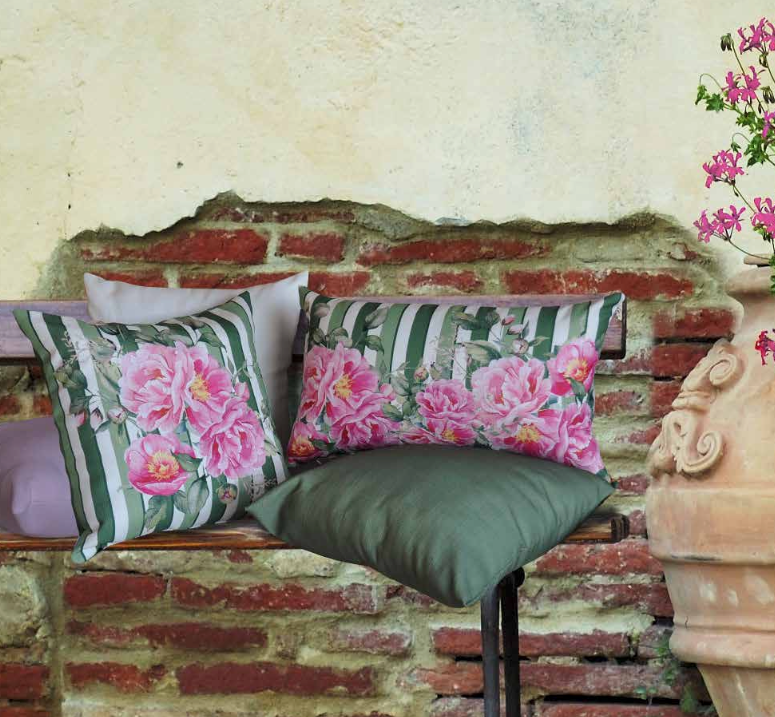cuscino PEONIA righe