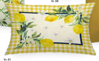 fodera cuscino LIMONI quadretti